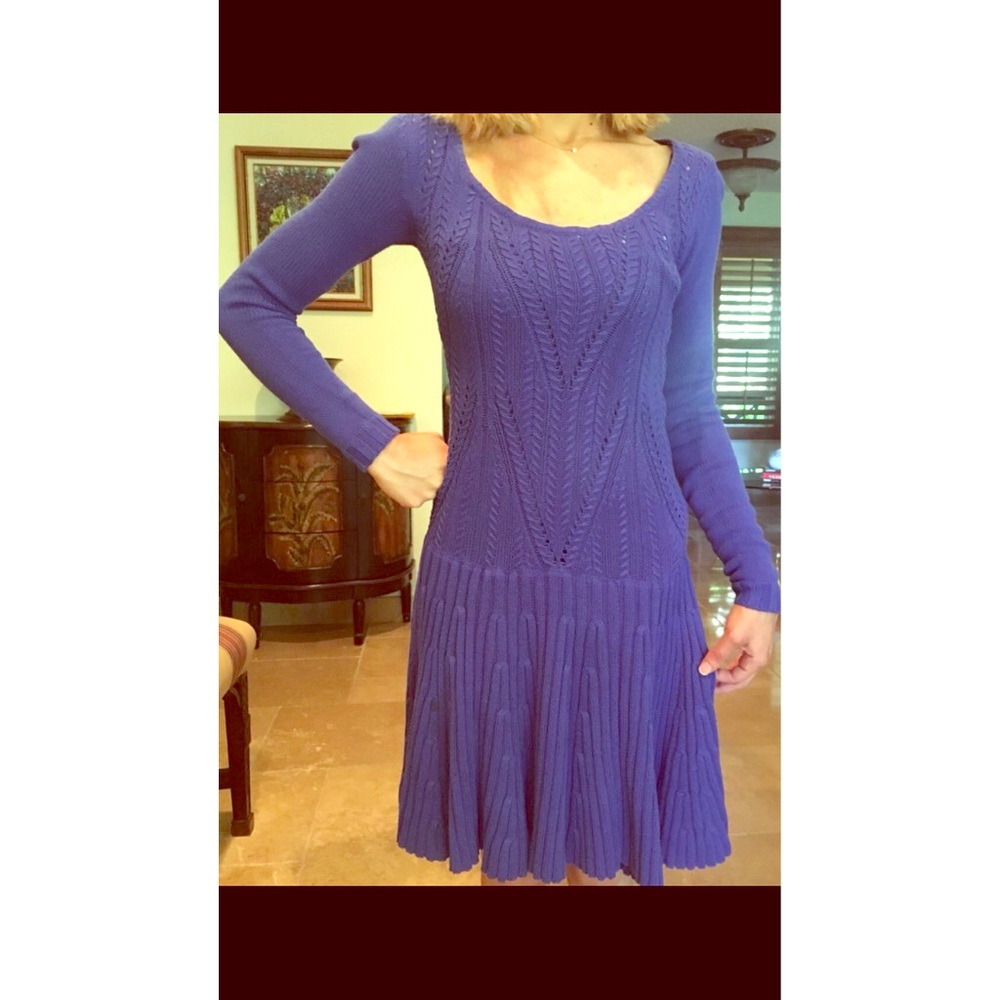 Moda International - Long Sleeve Royal Dress